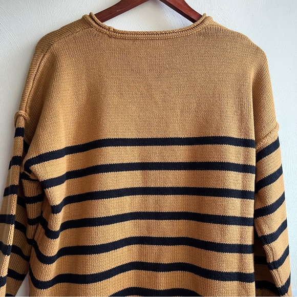 Madewell Conway Pullover Sweater in Stripe in Toffee - Picture 8 of 9